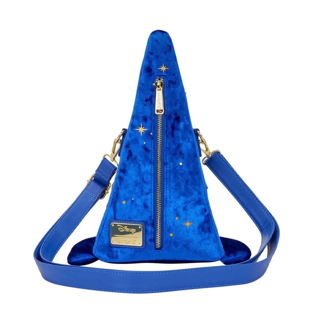 Loungefly Disney Fantasia Mickey Mouse Sorcerer Hat Figural Crossbody Bag NWT - Picture 2 of 4